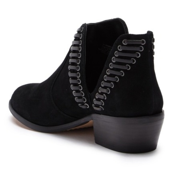 VINCE CAMUTO Prevista Black Suede Booties - Picture 2 of 6
